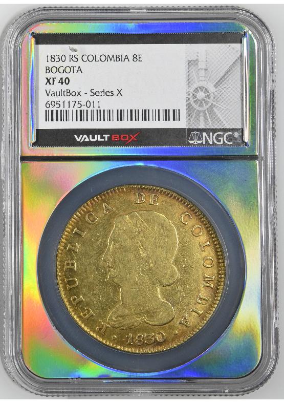 1830 RS COLOMBIA 8E BOGOTA NGC XF40 FRONT