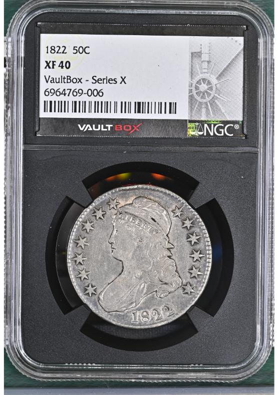 1822 50C NGC XF40 FRONT