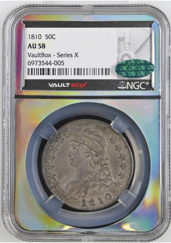 1810 50C NGC AU58 CAC FRONT