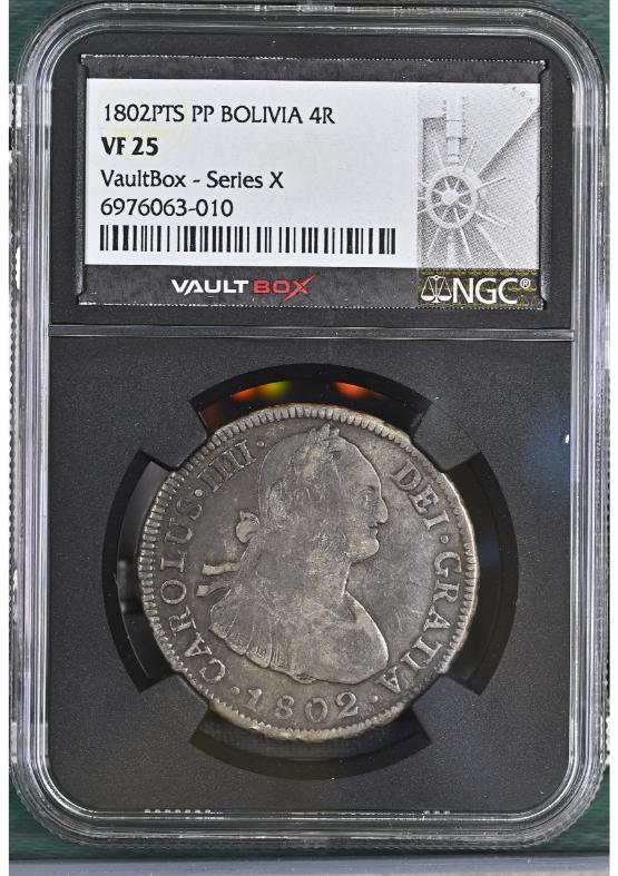 1802PTS PP BOLIVIA 4R NGC VF25 FRONT