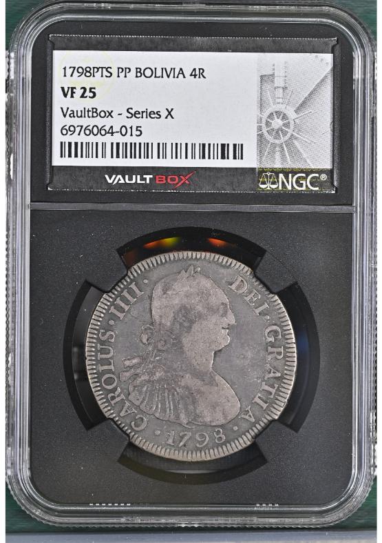 1798PTS PP BOLIVIA 4R NGC VF25 FRONT
