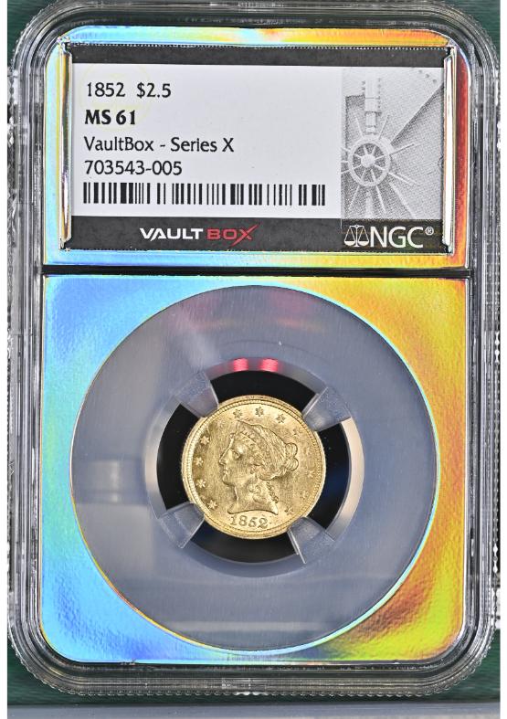 1852 G$2.5 NGC MS61 FRONT