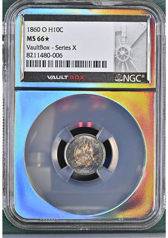 1860-O H10C NGC MS66* Toner FRONT
