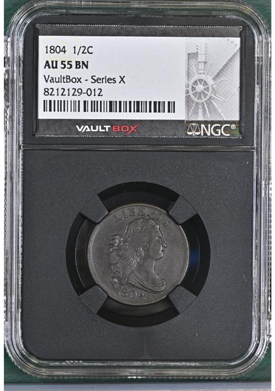1804 1/2C NGC AU55BN FRONT