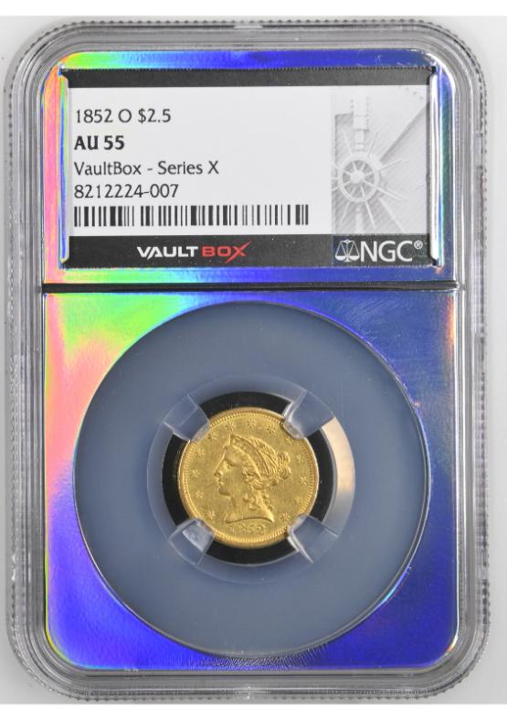 1852-O G$2.5 NGC AU55 FRONT