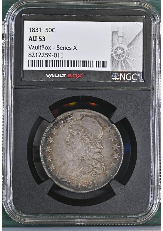 1831 50C NGC AU53 FRONT