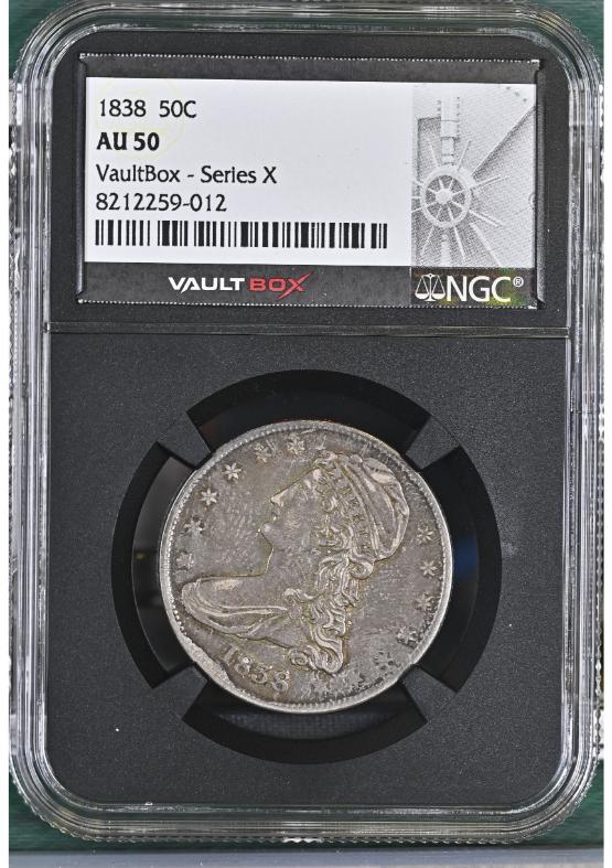 1838 50C NGC AU50 FRONT