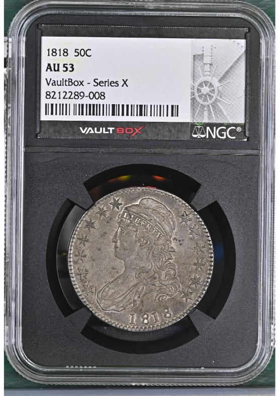 1818 50C NGC AU53 FRONT