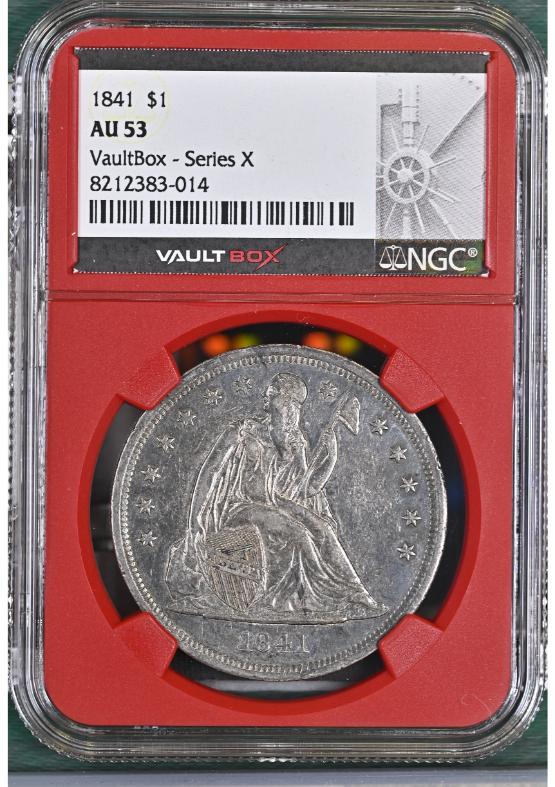 1841 $1 NGC AU53 FRONT