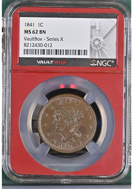 1841 1C NGC MS62BN FRONT