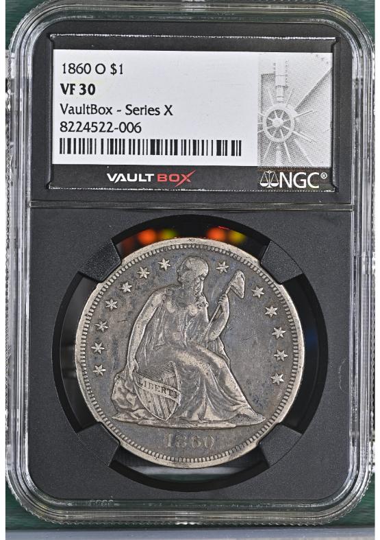 1860-O $1 NGC VF30 FRONT