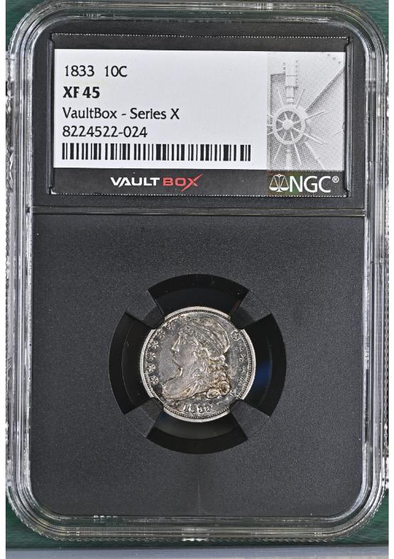 1833 10C NGC XF45 FRONT