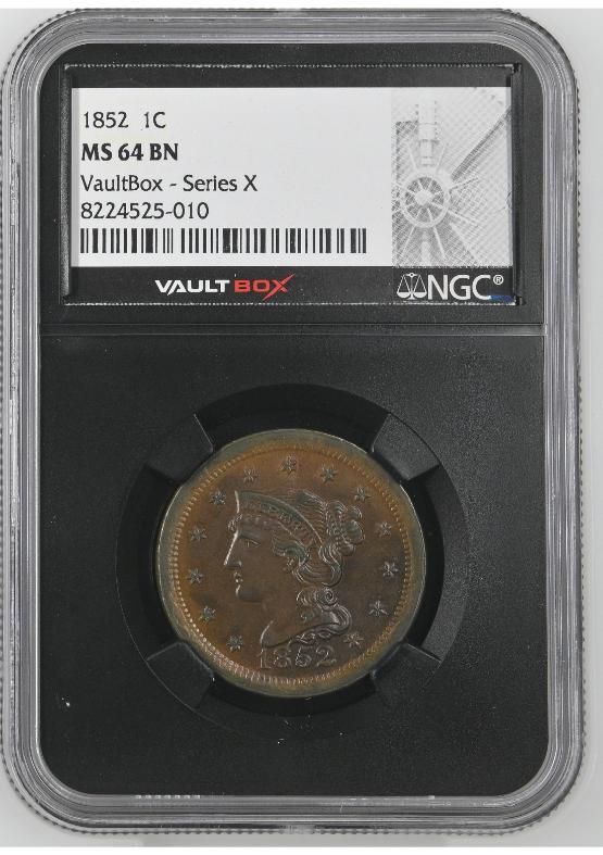 1852 1C NGC MS64BN FRONT