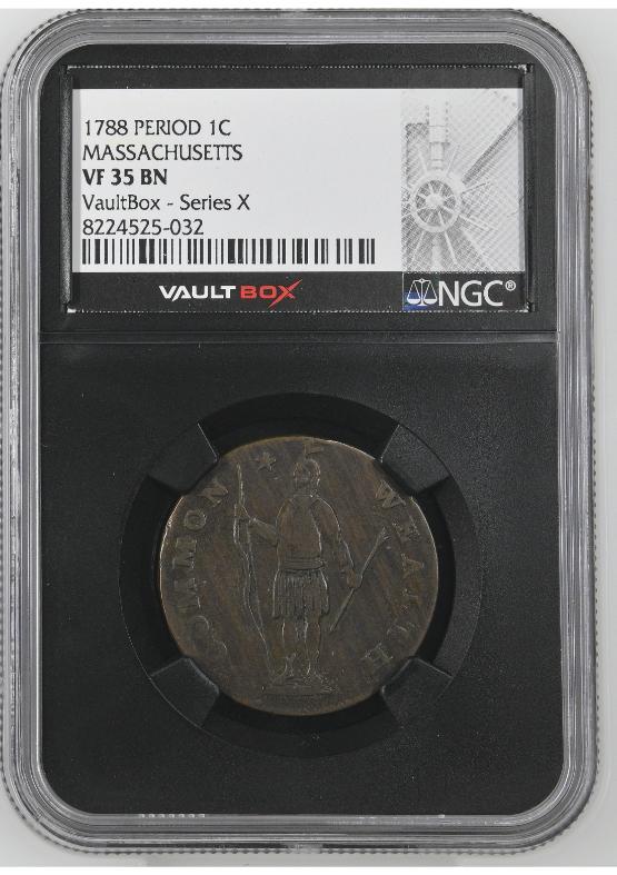 1788 PERIOD 1C MASSACHUSETTS NGC VF35BN FRONT