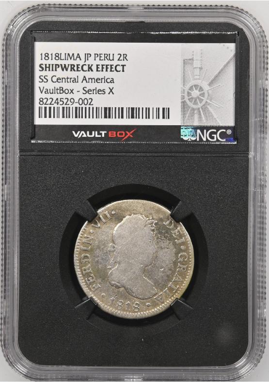1818LIMA JP PERU 2R NGC SHIPWRECKEFFECT FRONT