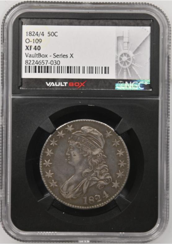 1824/4 50C O-109 NGC XF40 FRONT