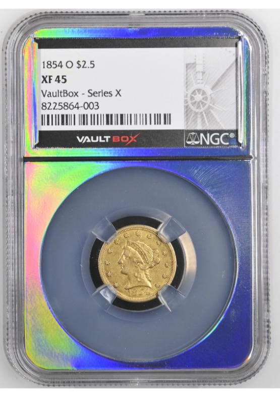 1854-O G$2.5 NGC XF45 FRONT