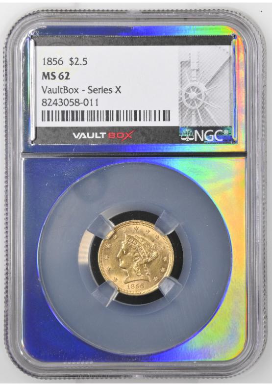 1856 G$2.5 NGC MS62 FRONT