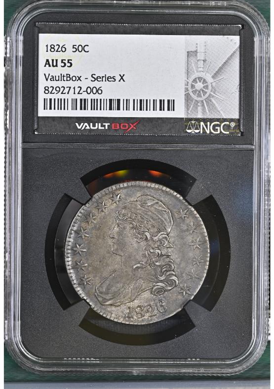 1826 50C NGC AU55 FRONT