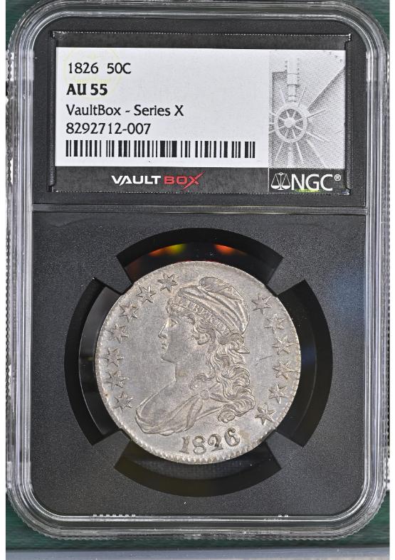 1826 50C NGC AU55 FRONT