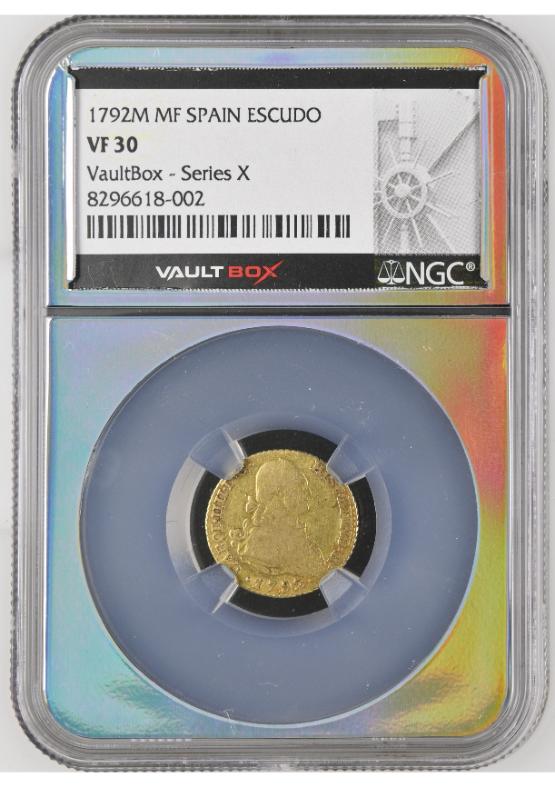 1792M MF SPAIN ESCUDO NGC VF30 FRONT