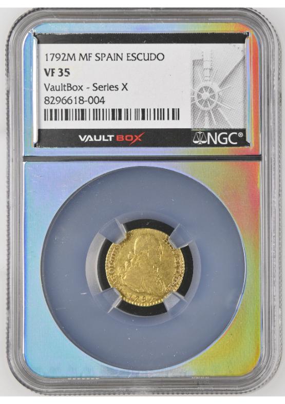 1792M MF SPAIN ESCUDO NGC VF35 FRONT
