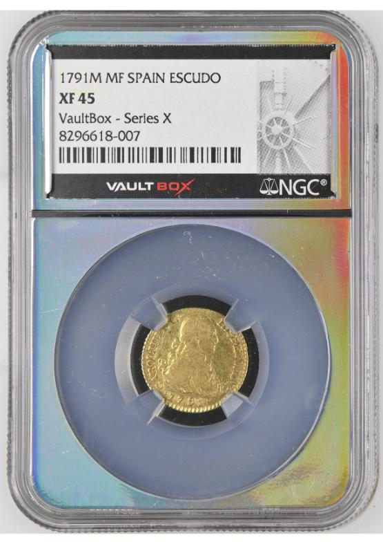 1791M MF SPAIN ESCUDO NGC XF45 FRONT