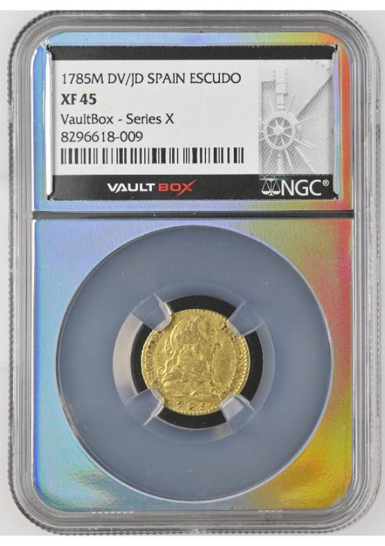 1785M DV/JD SPAIN ESCUDO NGC XF45 FRONT