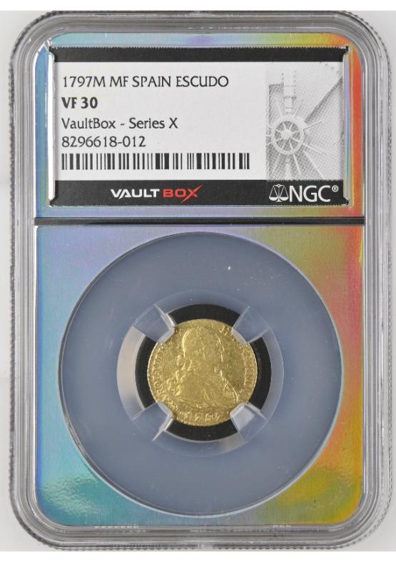 1797M MF SPAIN ESCUDO NGC VF30 FRONT