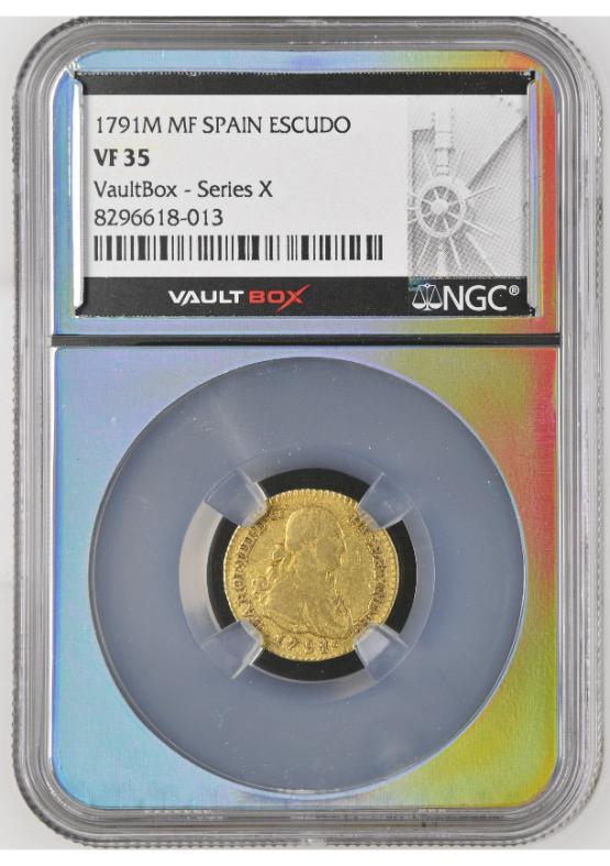 1791M MF SPAIN ESCUDO NGC VF35 FRONT