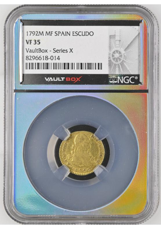 1792M MF SPAIN ESCUDO NGC VF35 FRONT