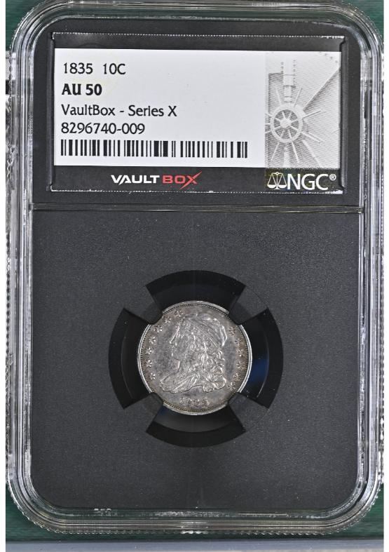 1835 10C NGC AU50 FRONT