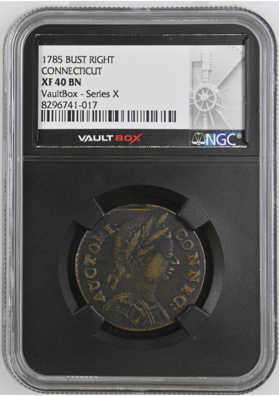1785 BUST RIGHT CT 1/2P CONNECTICUT NGC XF40BN FRONT
