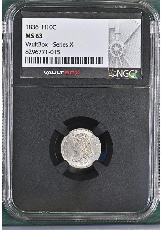 1836 H10C NGC MS63 FRONT