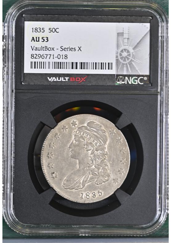 1835 50C NGC AU53 FRONT
