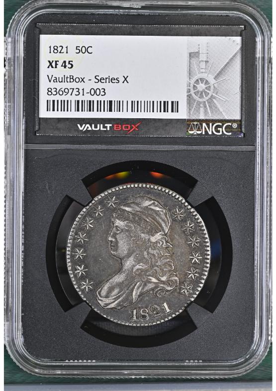 1821 50C NGC XF45 FRONT