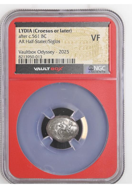 LYDIA (CROESUS OR LATER) AFTER C.561 BC AR HALF-STATER/SIGLOS VF  FRONT