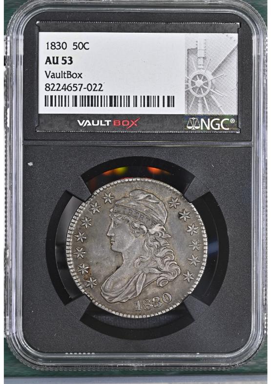 1830 50C NGC AU53 FRONT