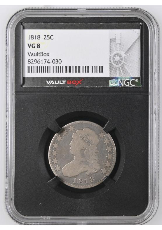 1818 25C NGC VG8 FRONT