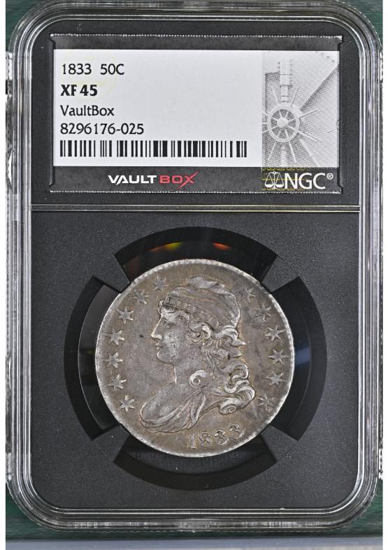 1833 50C NGC XF45 FRONT