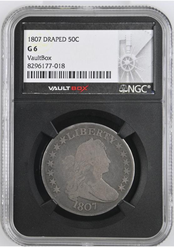 1807 DRAPED 50C NGC G6 FRONT