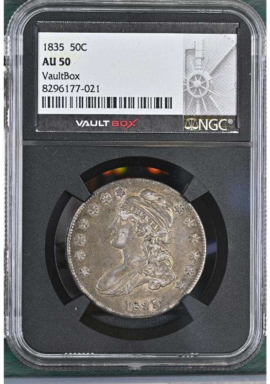 1835 50C NGC AU50 FRONT