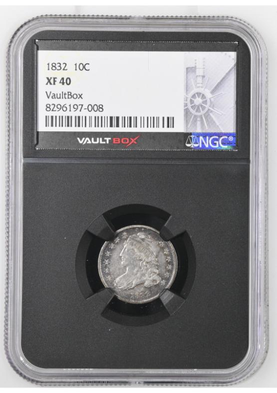 1832 10C NGC XF40 FRONT