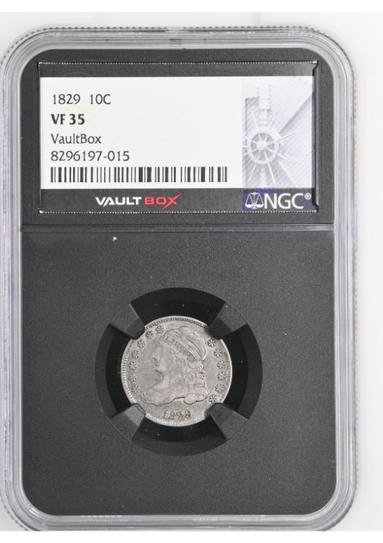 1829 10C NGC VF35 FRONT