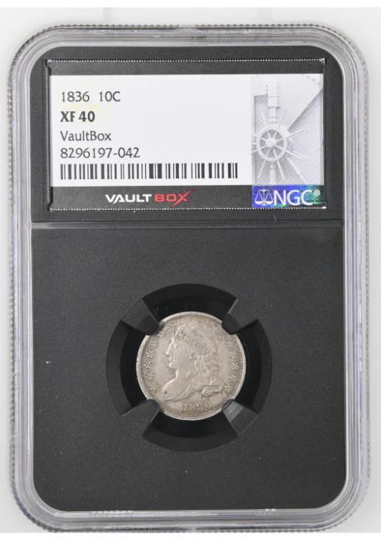 1836 10C NGC XF40 FRONT