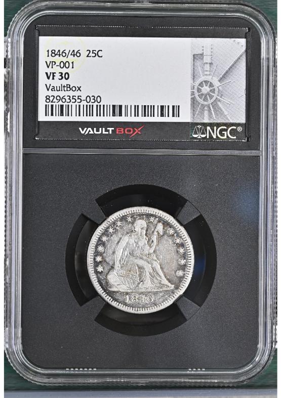 1846/46 25C VP-001 NGC VF30 FRONT