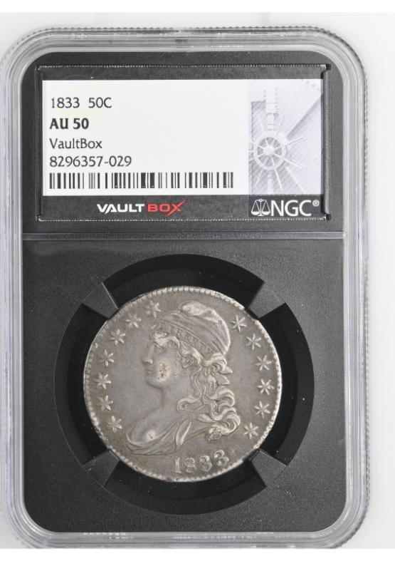 1833 50C NGC AU50 FRONT