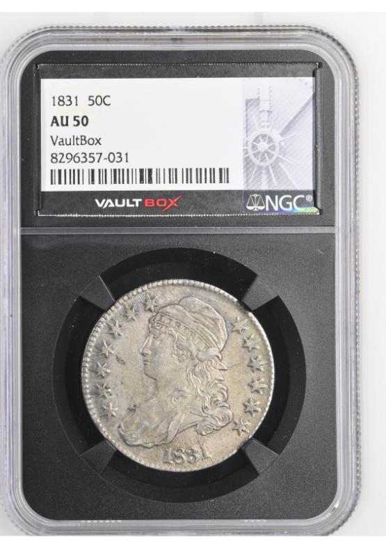 1831 50C NGC AU50 FRONT