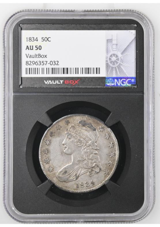 1834 50C NGC AU50 FRONT