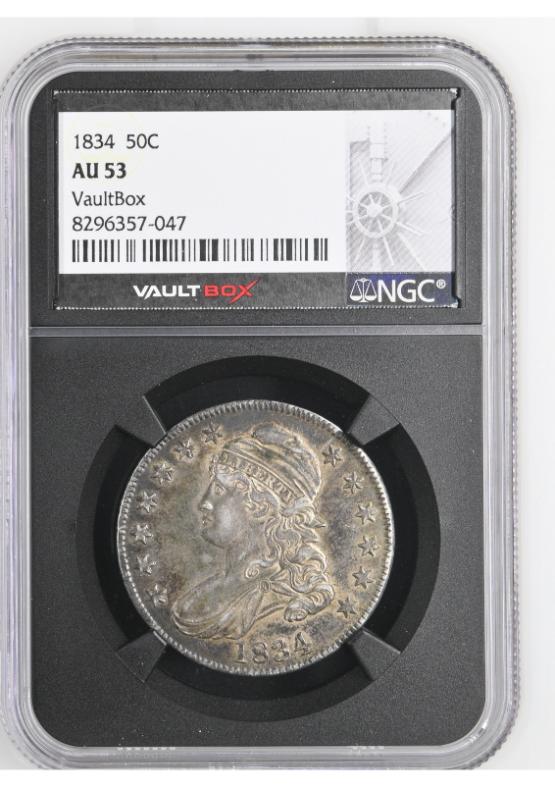 1834 50C NGC AU53 FRONT